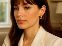 Petite Ultra Puffy Hoop Earrings in 14K Yellow Gold