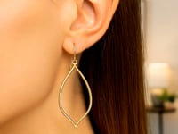 14k Yellow Gold Marquise Style Polished Earrings