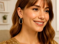 Endless Pear Hoop Earrings in 14K Yellow Gold