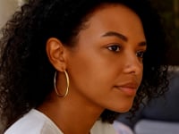 14k Yellow Gold Polished Hoop Earrings (3x50mm)