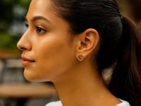 Open Circle Post Earrings in 14k Yellow Gold