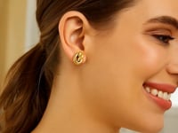 14k Yellow Gold Polished Knot Earrings