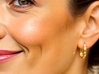 Medium Rice Hoop Earrings in 14K Yellow Gold