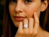 5.ct Round Cut Lab Grown Diamond Solitaire Ring in 14K Yellow Gold | IGI Certified