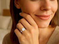 5.ct Cushion Cut Lab Grown Diamond Solitaire Ring in 14K White Gold | IGI Certified