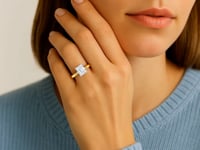 5.ct Radiant Cut Lab Grown Diamond Solitaire Ring in 14K Yellow Gold | IGI Certified