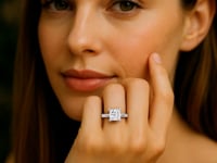 5.ct Princess Cut Lab Grown Diamond Solitaire Ring in 14K White Gold | IGI Certified