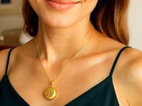 14K Yellow Gold Tree of Life Locket & Chain