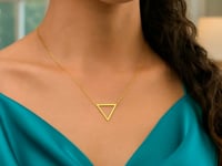 14k Yellow Gold Delta Symbol Chain Necklace
