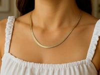 14K Gold Herringbone Chain - 4.60mm Super Flex