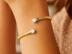 Round End Tubogas Cuff Bangle in 14K Yellow Gold