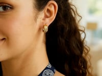 14K Yellow Gold Small Triple Row Round Hoop Earrings (10.00 mm)