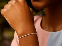 14K White Gold Diamond Cut Sparkle Spring Bracelet (1.70 mm)