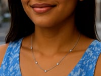 Diamonds by the Yard Necklace in 14K White Gold | 18"