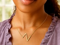 14K Yellow Gold Yours Truly Large Initial Z Necklace