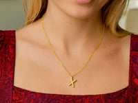 14K Yellow Gold Helium Initial X Pendant
