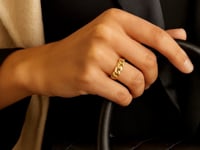 14K Yellow Gold Curb Ring